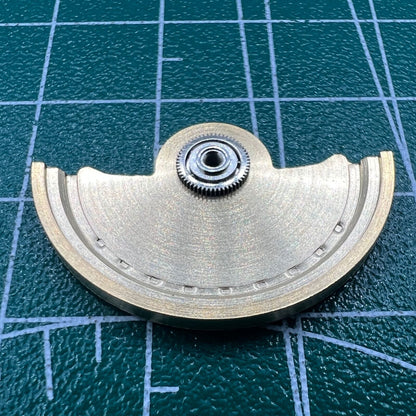 Sea Wave golden rotor with detailed carving for Miyota NH35 NH36 watch movement upgrades.