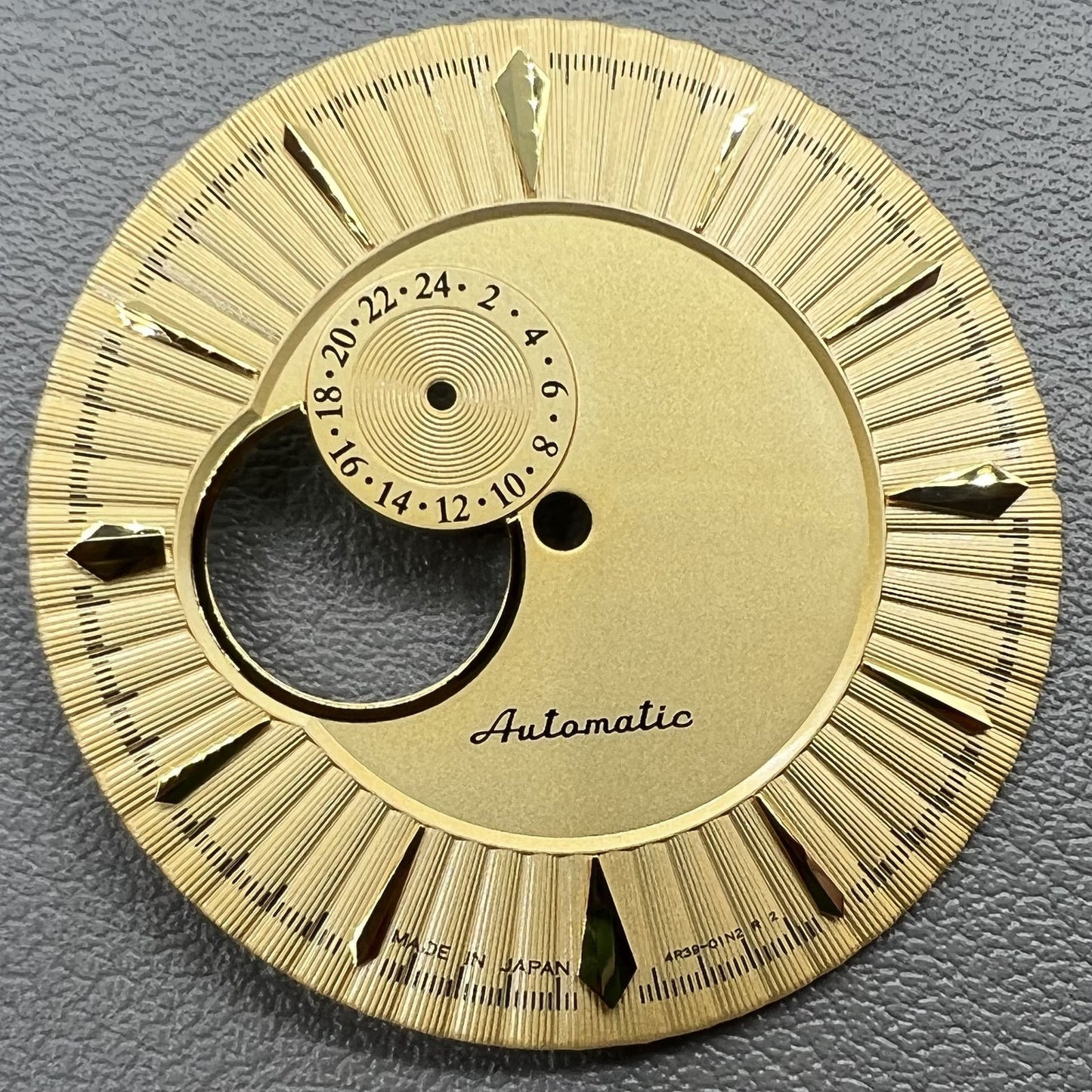 Gelbes 35mm Cocktail Uhrenzifferblatt Modifiziert Kein Leuchten Für NH39 Uhrwerk