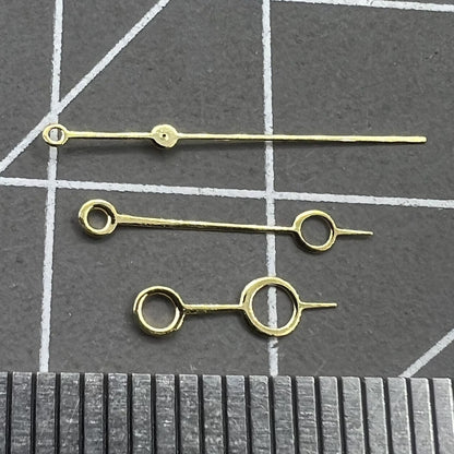 Golden hollow bubble-shaped watch hands for NH35/NH36/4R/7S movements, precision fit.