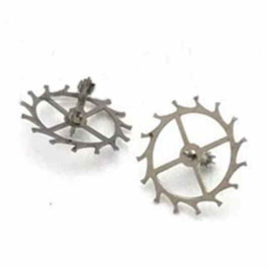 1. Set of 5 silver escape wheels for Shanghai 7120 watch movement, enhancing precision and durability.  