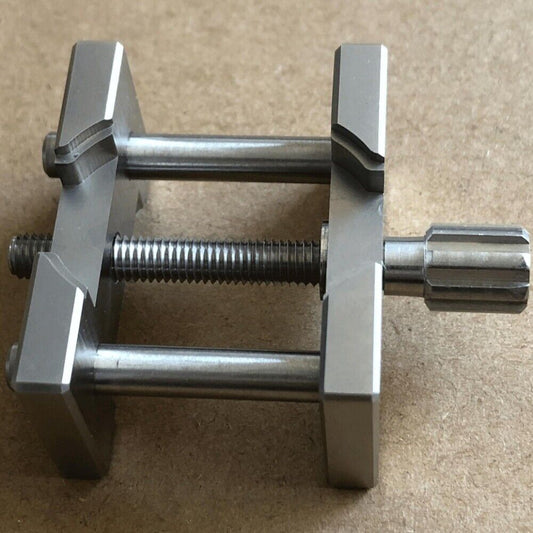 Stainless Steel Universal Watch Movement Holder, ideal for precise watch repair tasks.