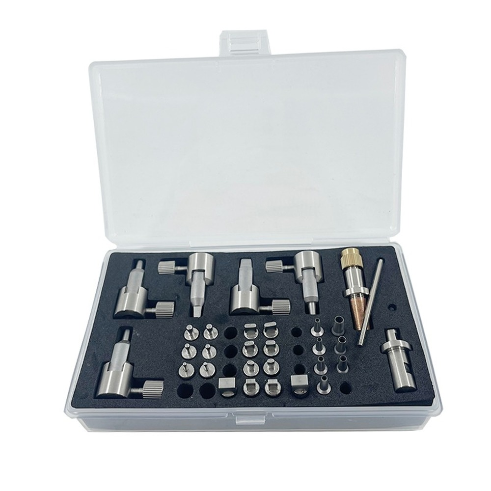 Watchmaker Tools Watch Strap Hole Punch set with multi-shape punches for precise strap customization and adjustments.