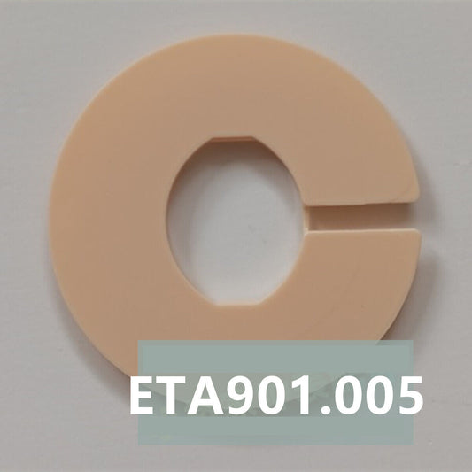 Watch case mount spacer ring for ETA901.005 movement, durable accessory enhancing fit and stability.