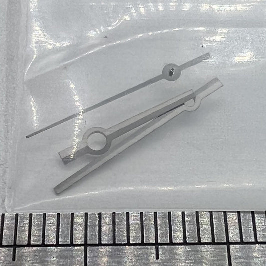 Silver watch hands without lume for NH36, NH35, 7S26 movement replacement.