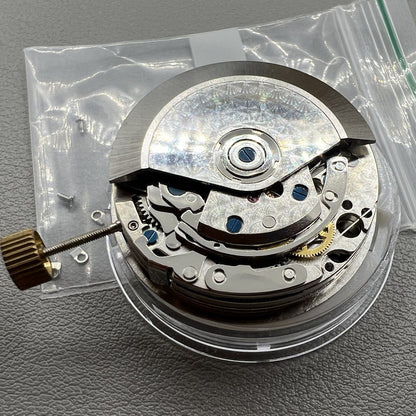 Chronograph watch accessory with ETA 7750 movement, white dial, single calendar at 6 o'clock, and sub-second hand at 9.