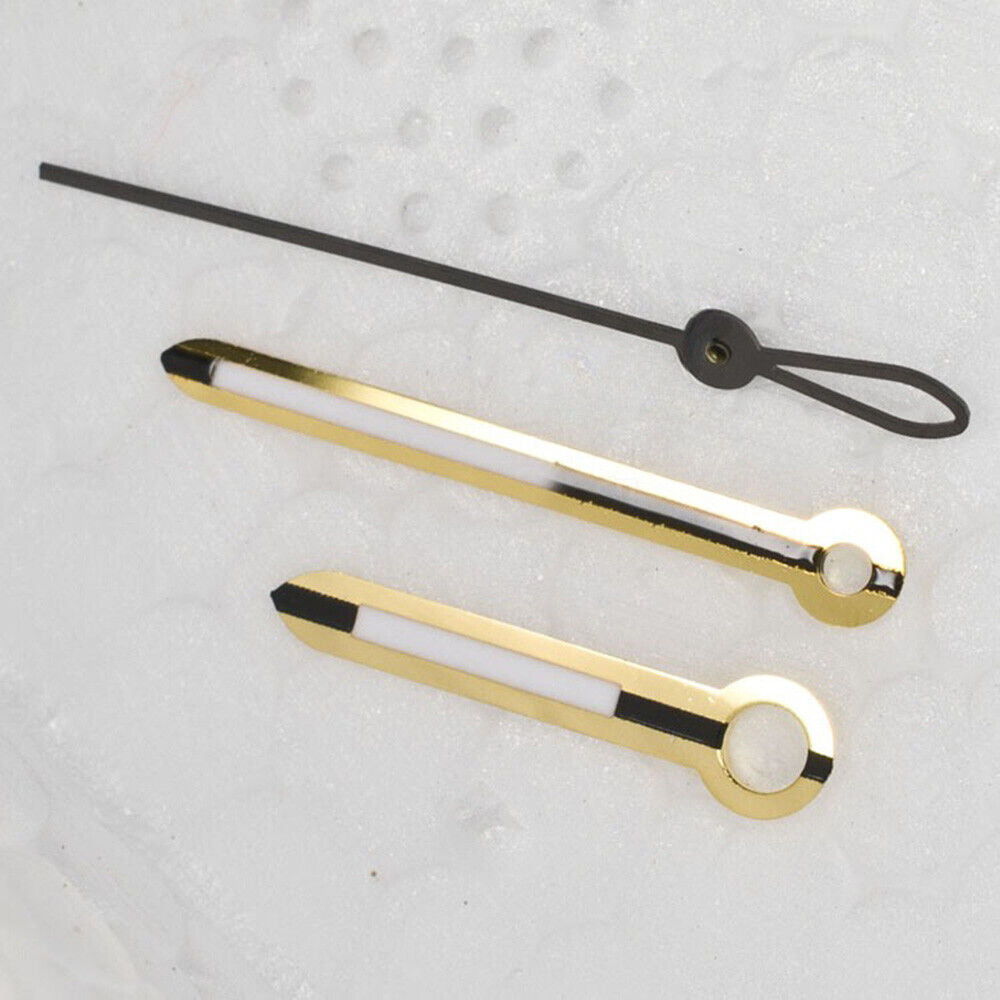 Golden trim watch hands set for ETA 2824, 2834 movements, premium watch part.