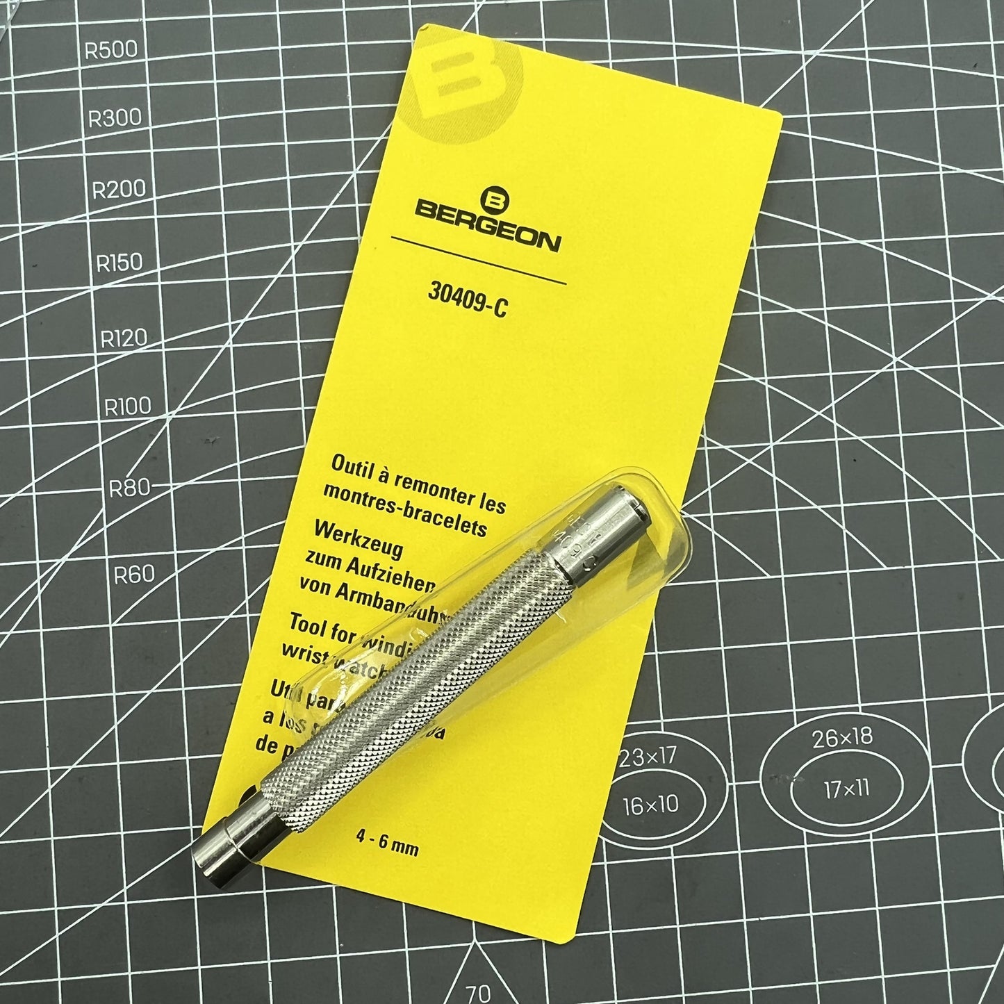 Bergeon Swiss 30409-C Uhr Aufzugswerkzeug passt Knöpfe 4-6 mm