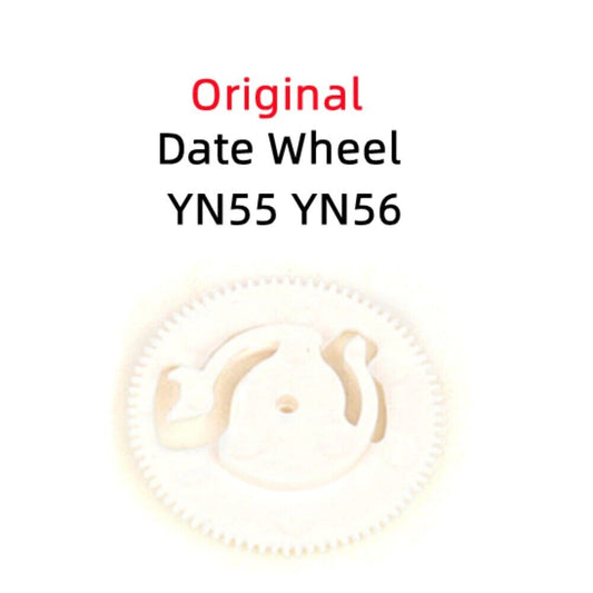 Brand new Japan-made date wheel for Epson YN55 YN56 watch movement, precision replacement part.