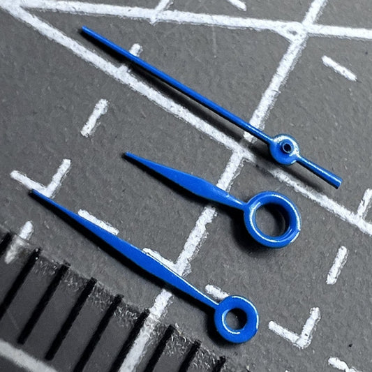 2 Sets/Pack 11mm Sea Blue Painted Hands for Movement Miyota 2035 2115 2105 2305