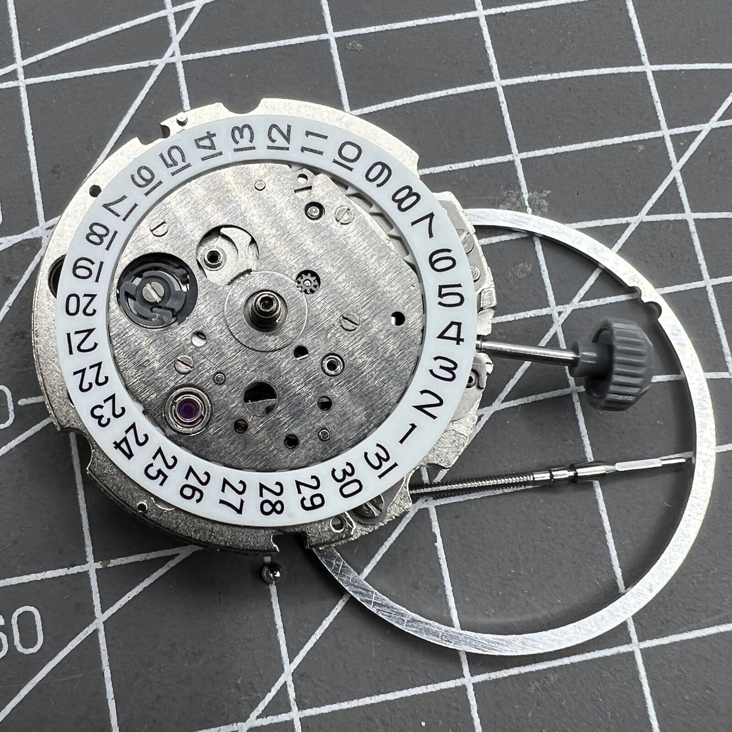 Miyota 821A quartz watch movement by Citizen, reliable Japanese mechanism for precise timekeeping.