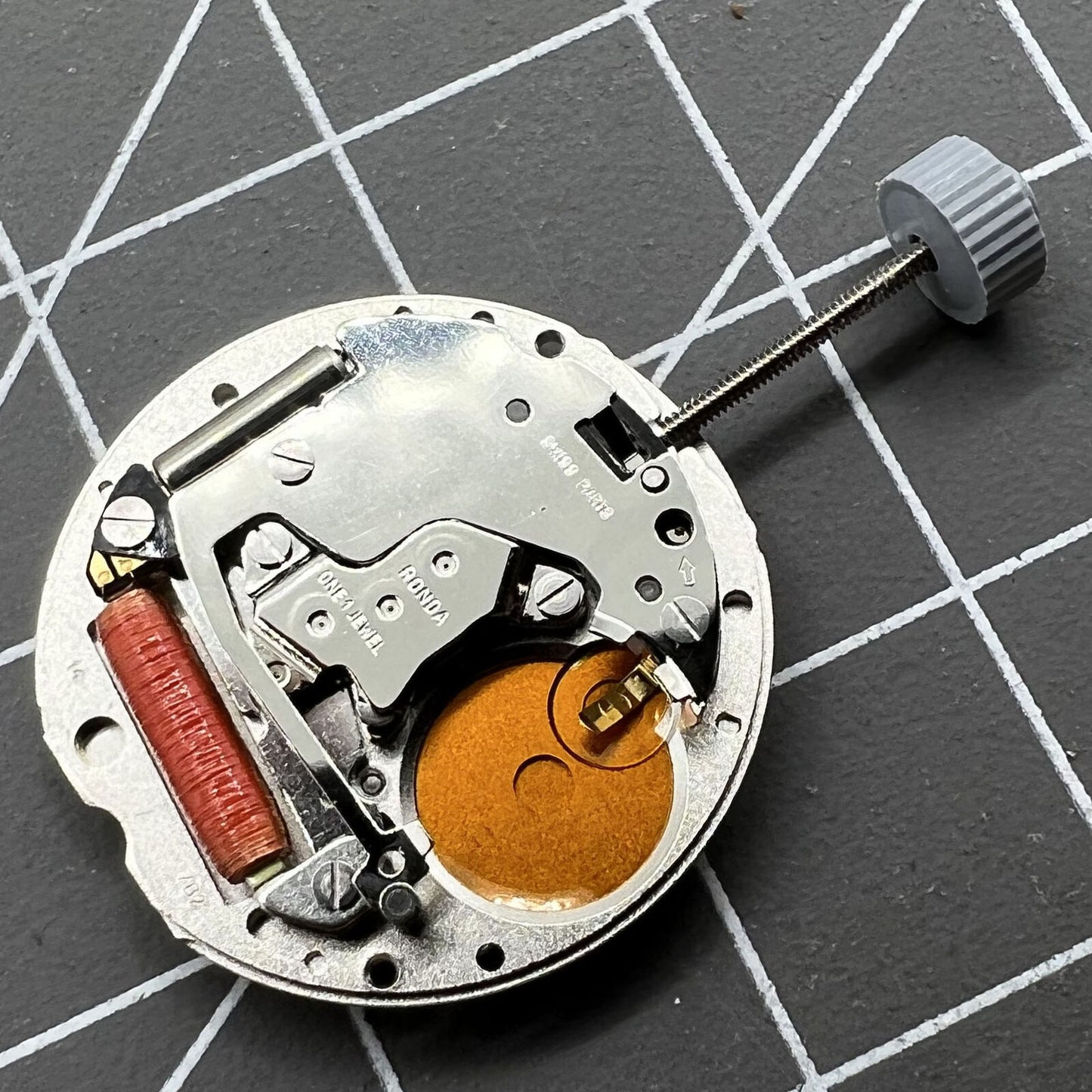 Swiss Made Ronda 782 quartz watch movement, precise mechanism for quality watch accessories.