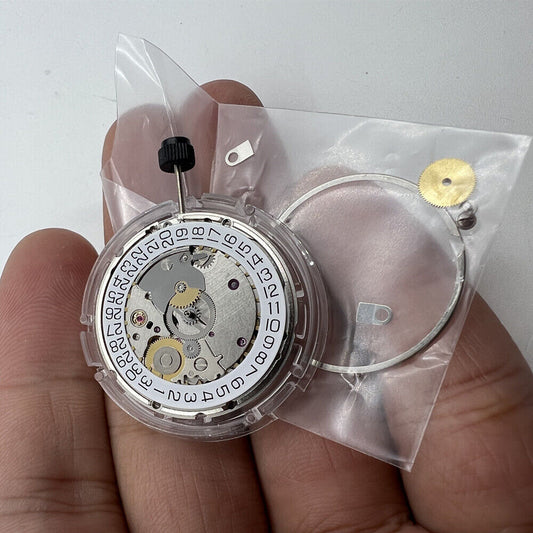 ETA 2824-2 mechanical watch movement by V8 Swiss, precise craftsmanship for watchmaker repairs.