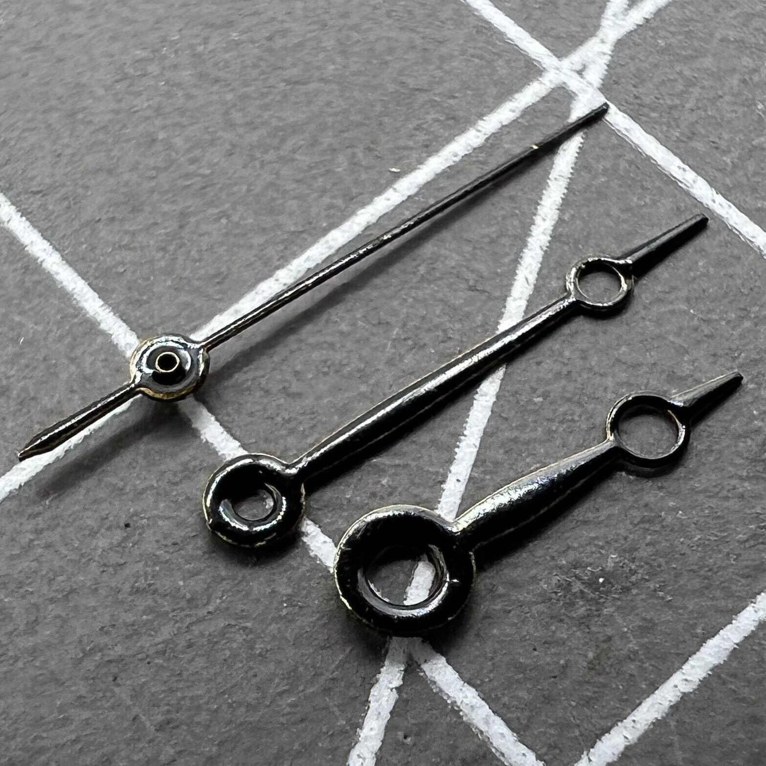 14mm hollow black watch hands set by Miyota, compatible with 2035 2115 2105 2305 movements