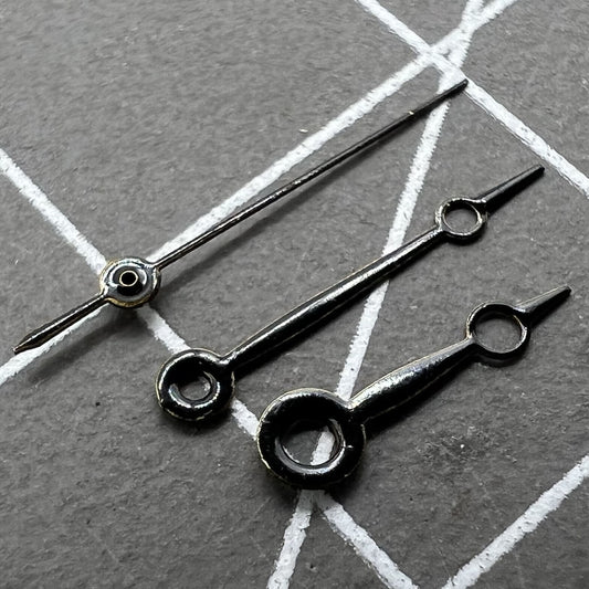 14mm hollow black watch hands set by Miyota, compatible with 2035 2115 2105 2305 movements