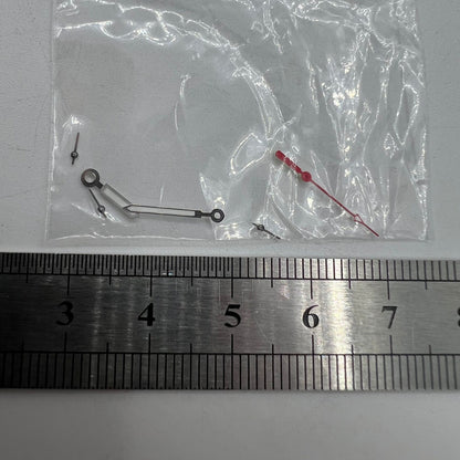 12mm red second hand with silver trim for Miyota OS10 OS20 OS60 OS80 watch movements.
