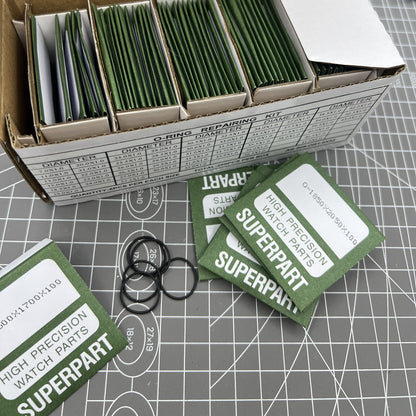 Kit de joints toriques étanches pour fond de montre, épaisseur 1,0 mm, 52 tailles, 260 pièces 