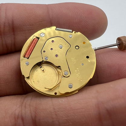 Ronda 6004D quartz watch movement with date display at 3 o'clock for accurate timekeeping.