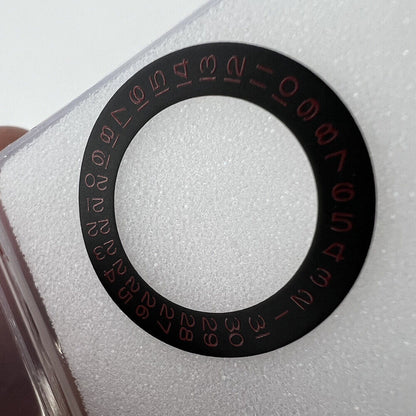 Red font date wheel overlay for ETA2824 2836 Miyota 8215/8200 watch movements with date at 3 o?clock.