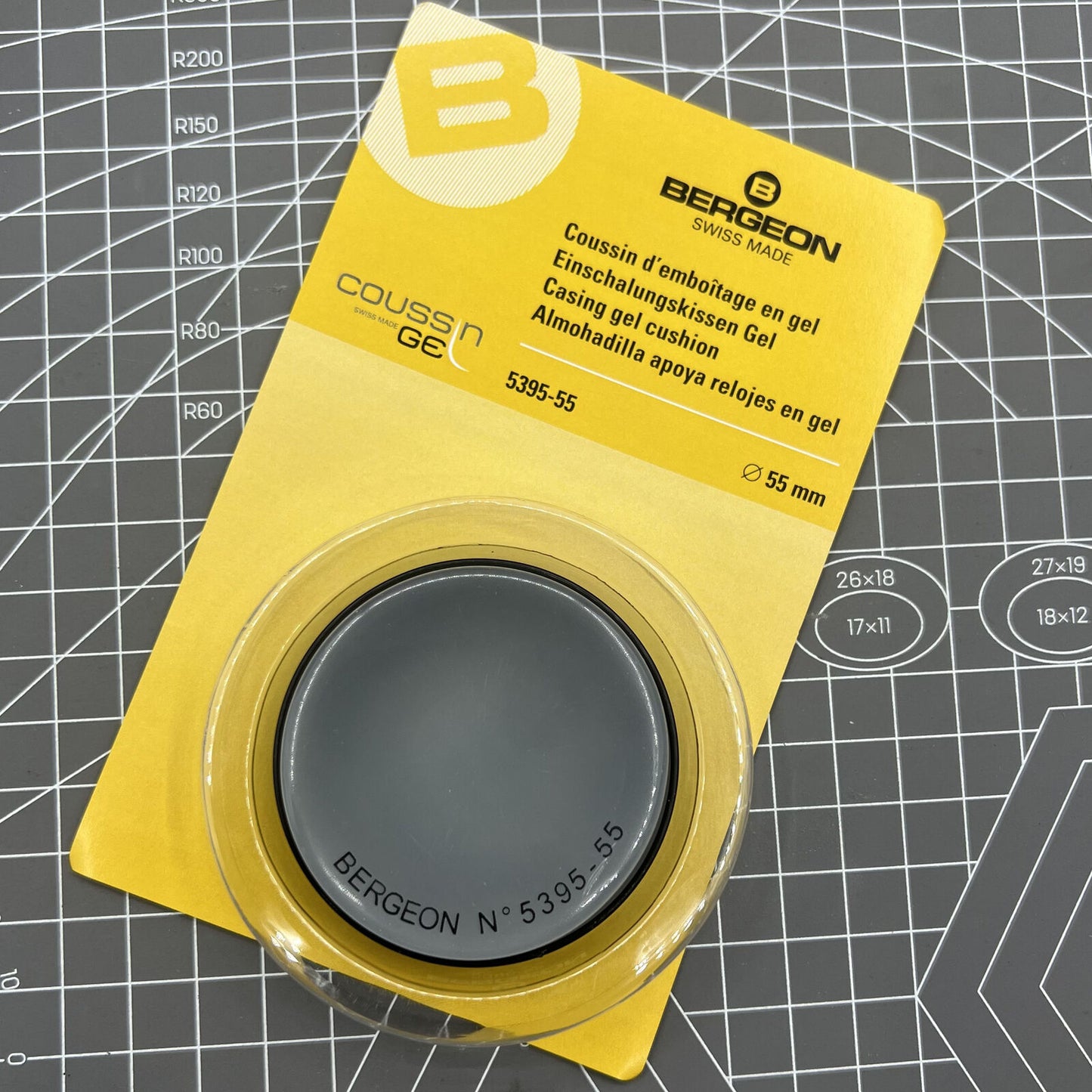Bergeon 5395-55 55mm casing cushion for watchmakers, ideal for secure watch repair support.