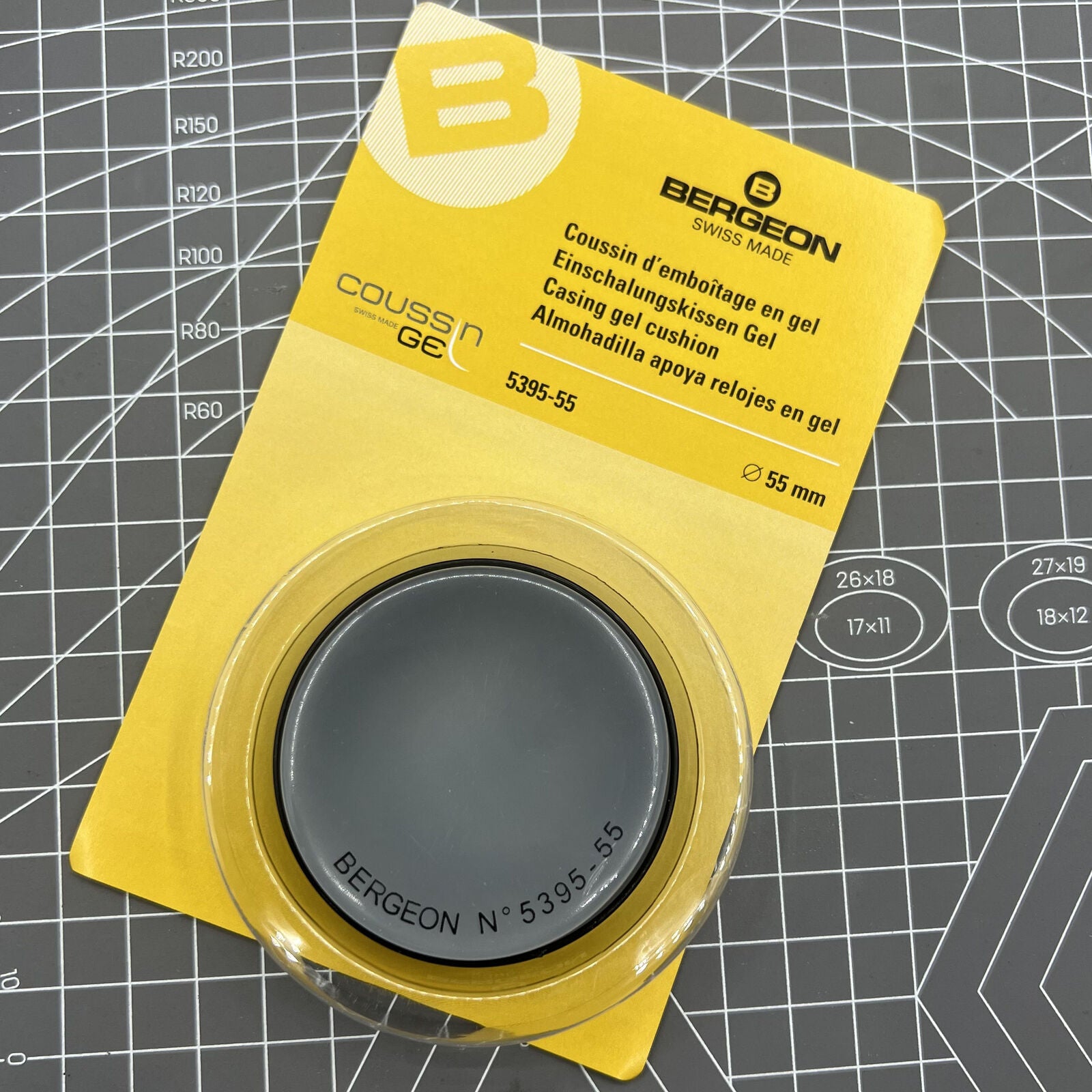 Bergeon 5395-55 55mm casing cushion for watchmakers, ideal for secure watch repair support.