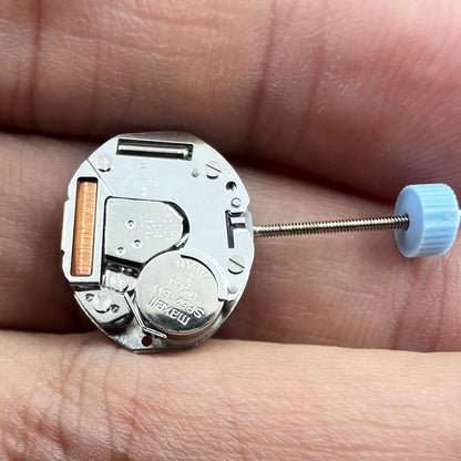 Swiss Ronda 751 quartz watch movement with 2 hands, 4.28mm height, precision Swiss parts for accessory repair.