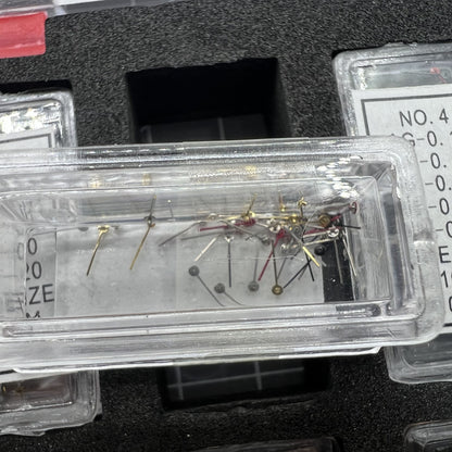 Multi-color mini second hands AC-6015, perfect for detailed watch repairs and custom modifications.
