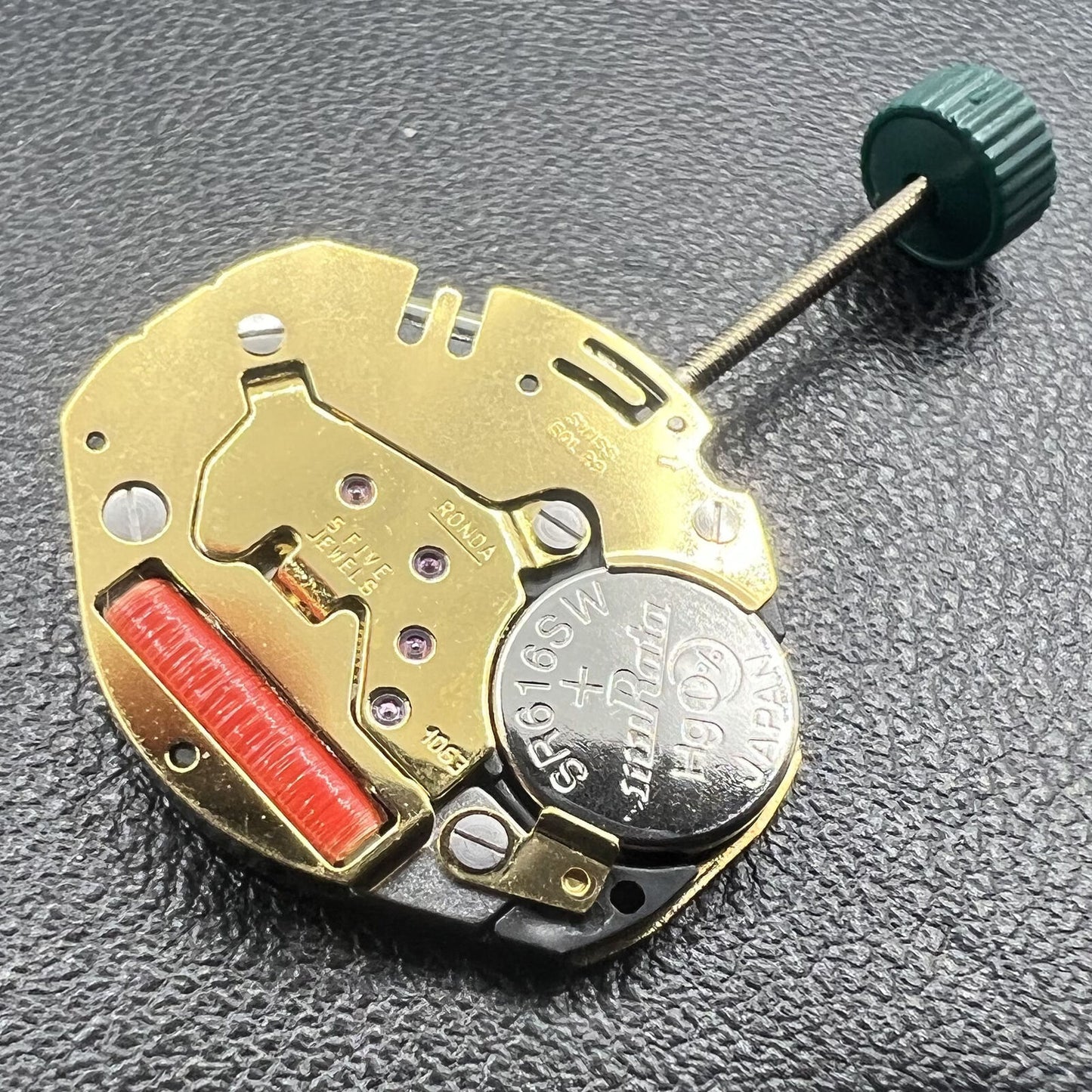 Ronda 1063 quartz movement with 3 hands, precise timekeeping in premium watch accessories.