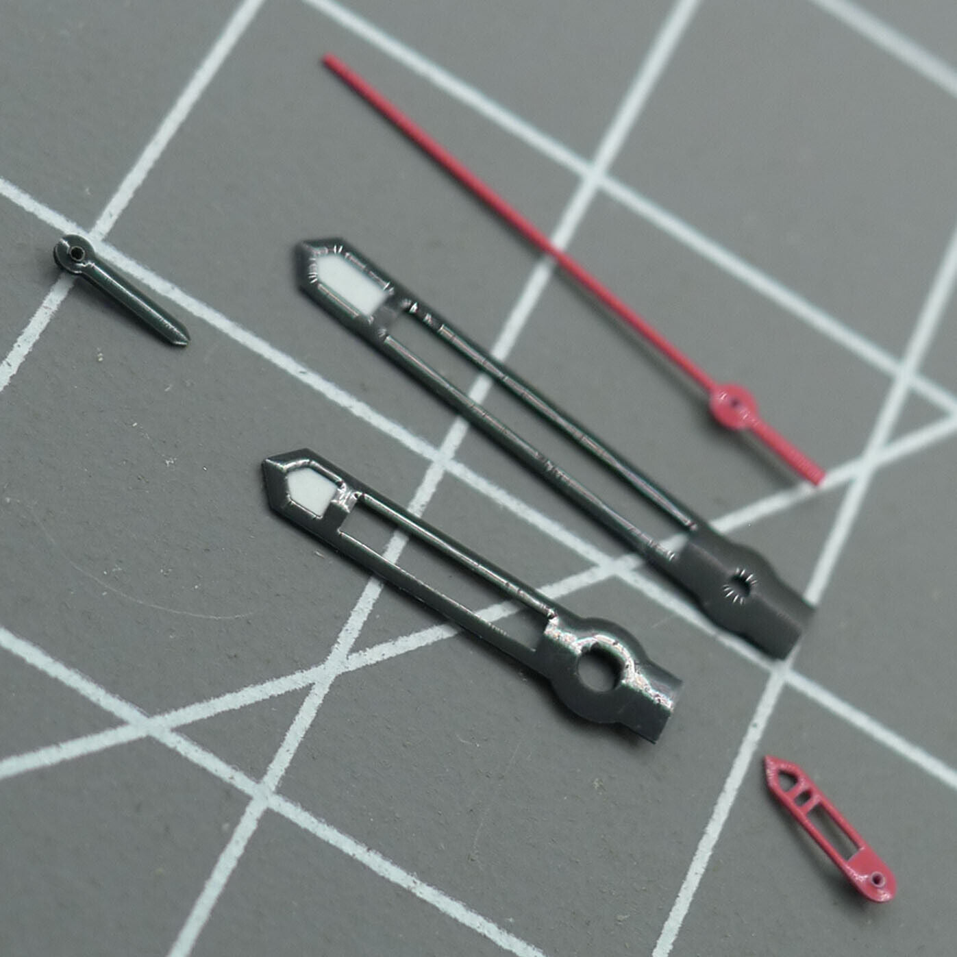 Red second hand with black trim for Hattori Epson VD53 quartz watch movement, precise replacement part.