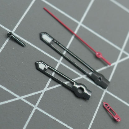 Red second hand with black trim for Hattori Epson VD53 quartz watch movement, precise replacement part.