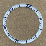 39mm/32.2mm White Font Circular Arc Bevel Aluminum Watch Bezel Insert Watch Part