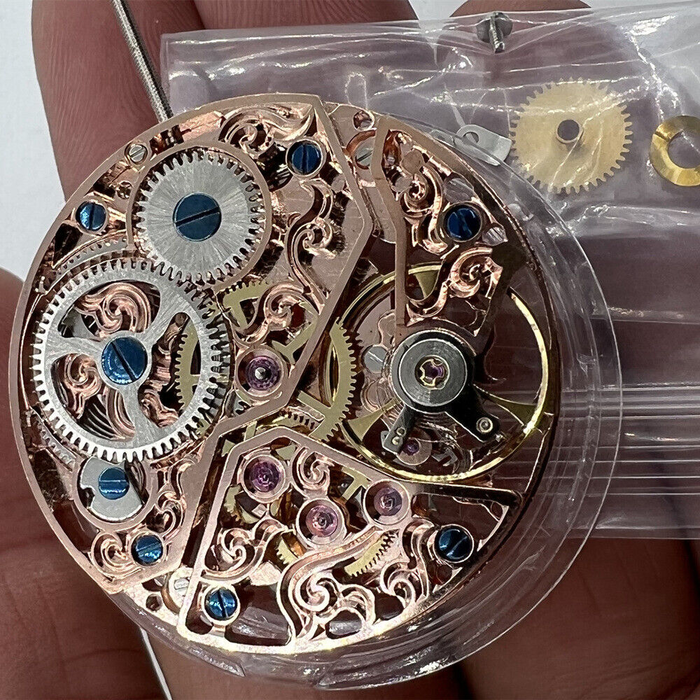 China Made ST3600 6497 carved hollow watch movement, precise hand-winding mechanical component for watches