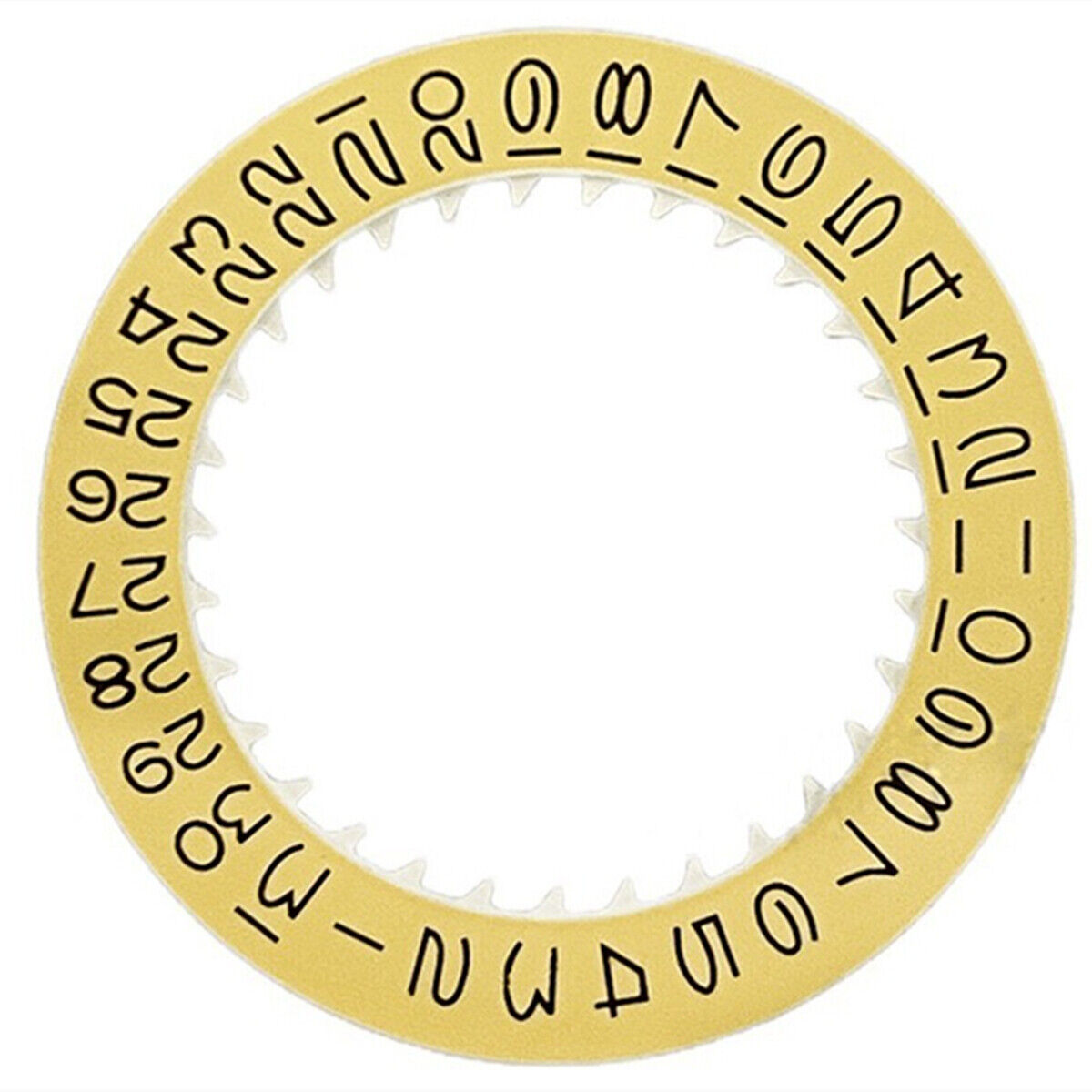 Vintage New Yellow Date Wheel Disk for NH35 NH36 movement, enhancing watch accessory precision and style.