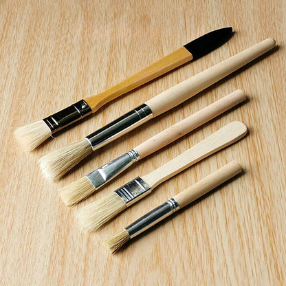 Lot de 4 brosses de nettoyage douces avec manche en bois pour dépoussiéreur et réparation de montres