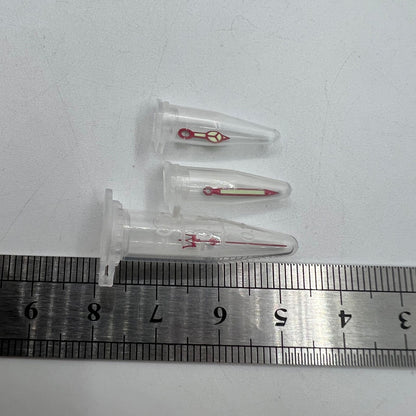 Red Fork watch hands with red trim and green lume, compatible with NH35 NH36, for SKX007 SBBN models.