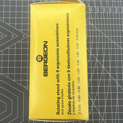 Bergeon 6899-S09 ergonomic stainless steel 9-piece watch repair screwdriver set for precise adjustments