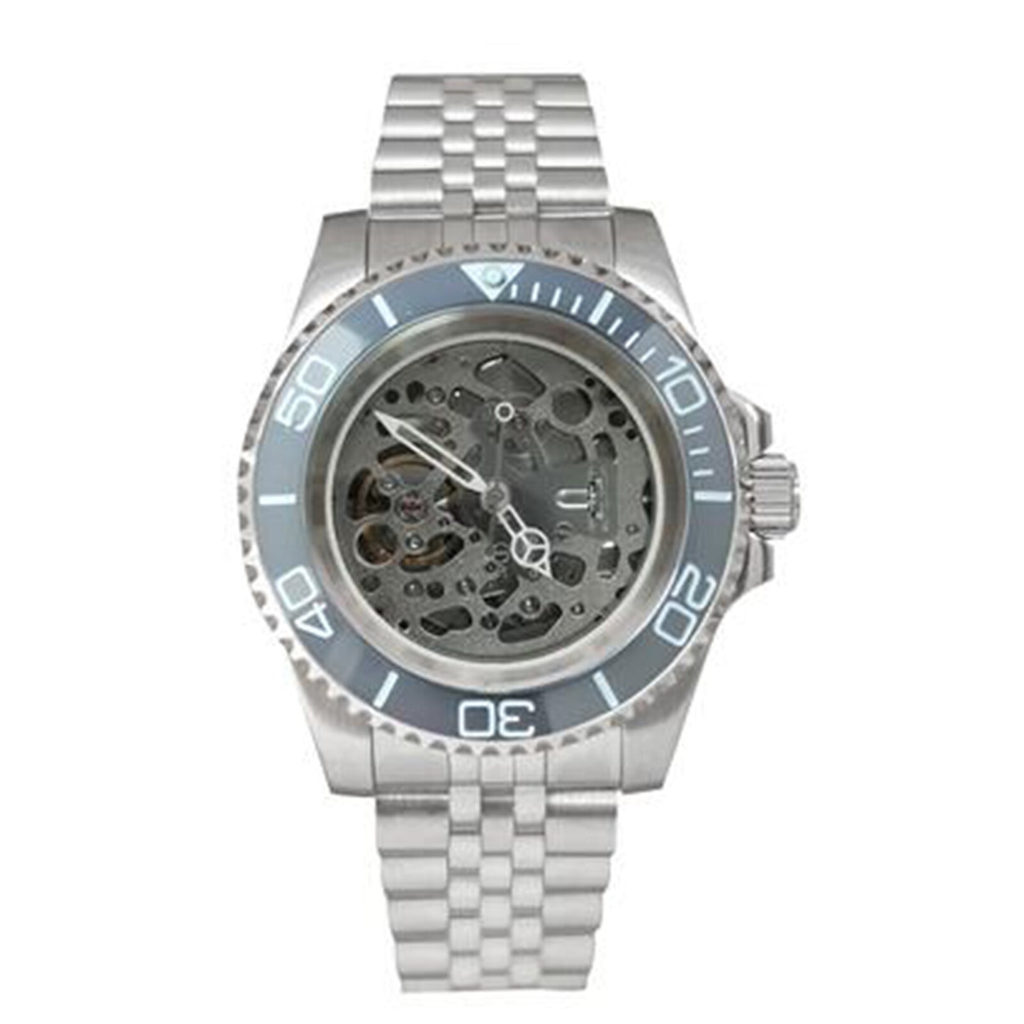 NH70 40mm Stainless Steel Watch Case Sapphire Glass Hollow Dial Luminous Hands