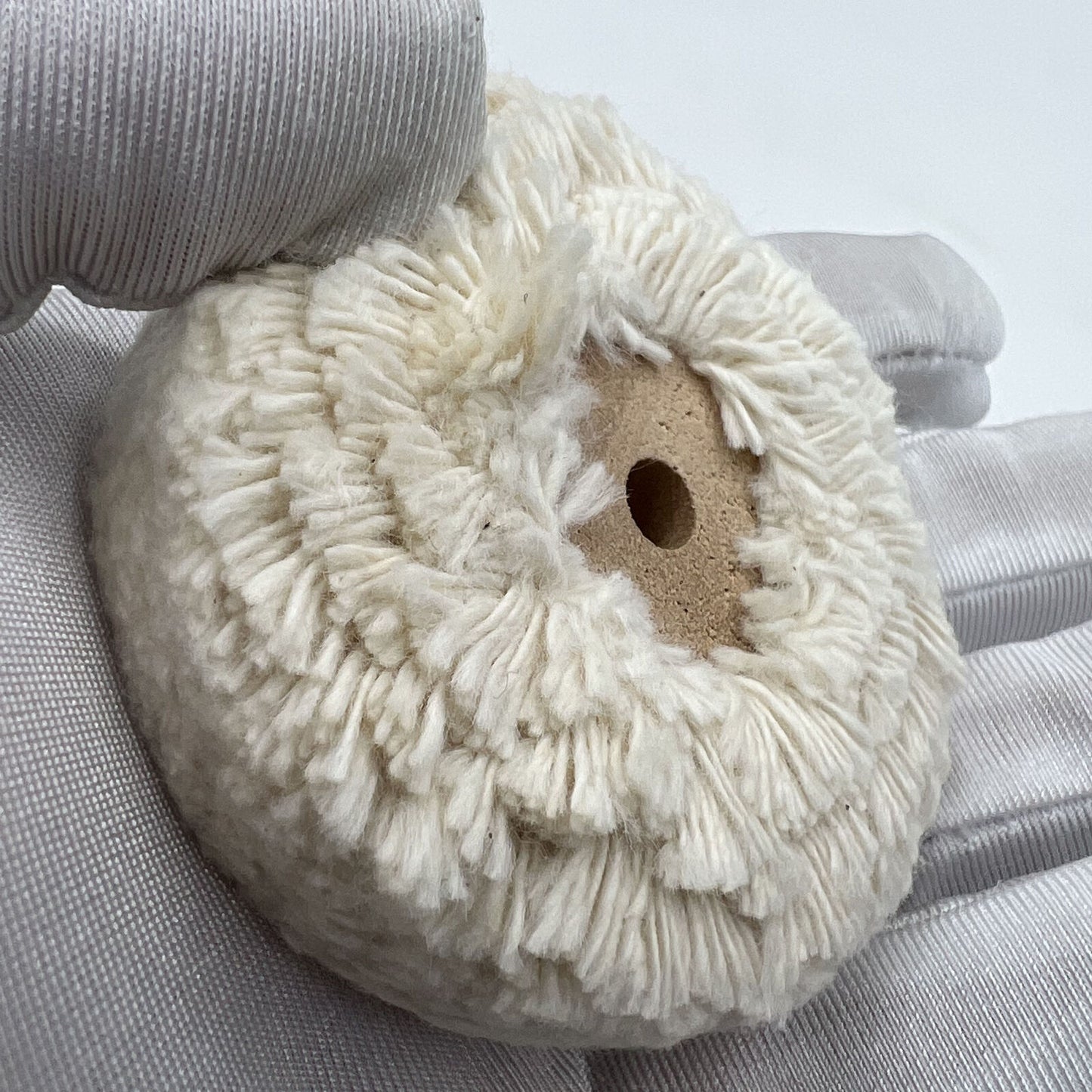 Bergeon 1175 Swiss Made 60mm cotton polishing wheel for precise watch accessory cleaning and finishing.