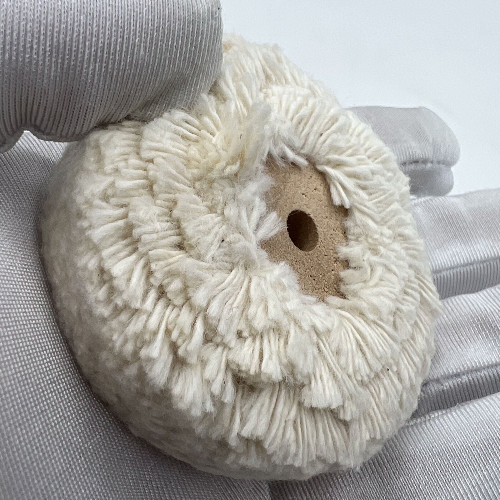 Bergeon 1175 Swiss Made 60mm cotton polishing wheel for precise watch accessory cleaning and finishing.