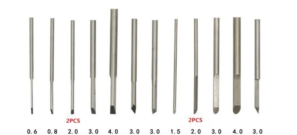 14pcs steel chisel set for precise miniature carving and detailed woodworking projects.