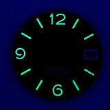 Green Luminous White Number Watch Dial for NH35 NH36 Movement Watch Part