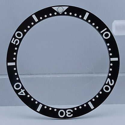 SUB 33.65x27.3mm ceramic watch bezel insert in black for women's watch customization by SUB.