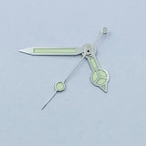 Green Luminous Silver Trim Watch Hands Fit for NH35 NH36 Movement Watch Part