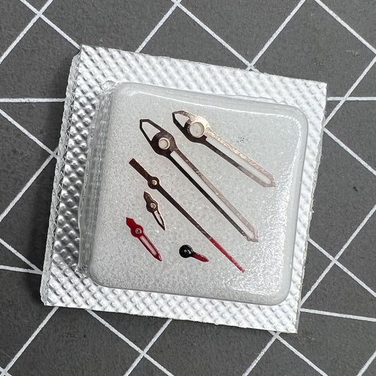 Green luminous watch hands set for Miyota OS10 OS20 movement by EF524, enhancing nighttime readability