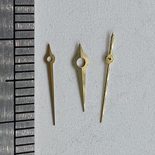 Uhrzeiger Golden für Ronda 785 3 Zeiger Quarzuhrwerk Nr. 9