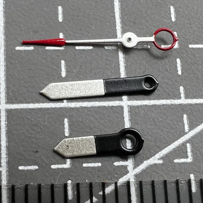 2er Set schwarze weiße Zeiger für Miyota 2035 Quarzuhrenwerk P1-H4-C111