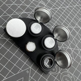 High Quality Die-Cast Alloy Oil Cups Stand with 4 Containers and Black Ceramic