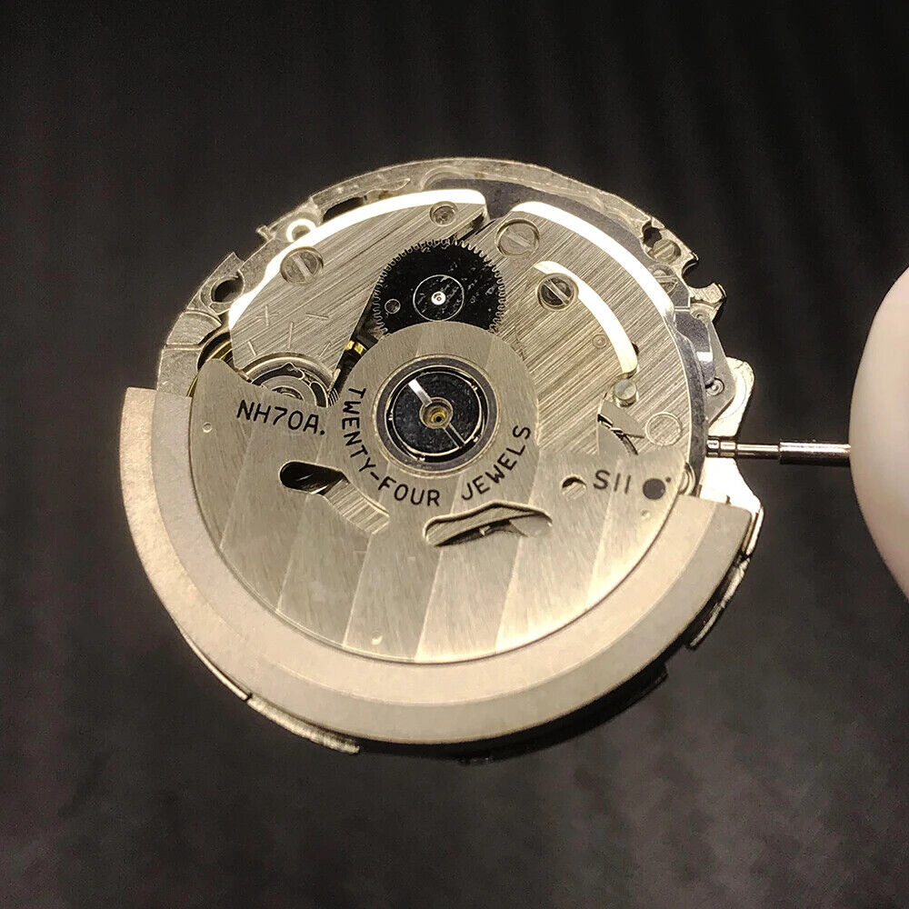 Seiko SII NH70A automatic watch movement, Japan made, precise timekeeping for watch accessories.