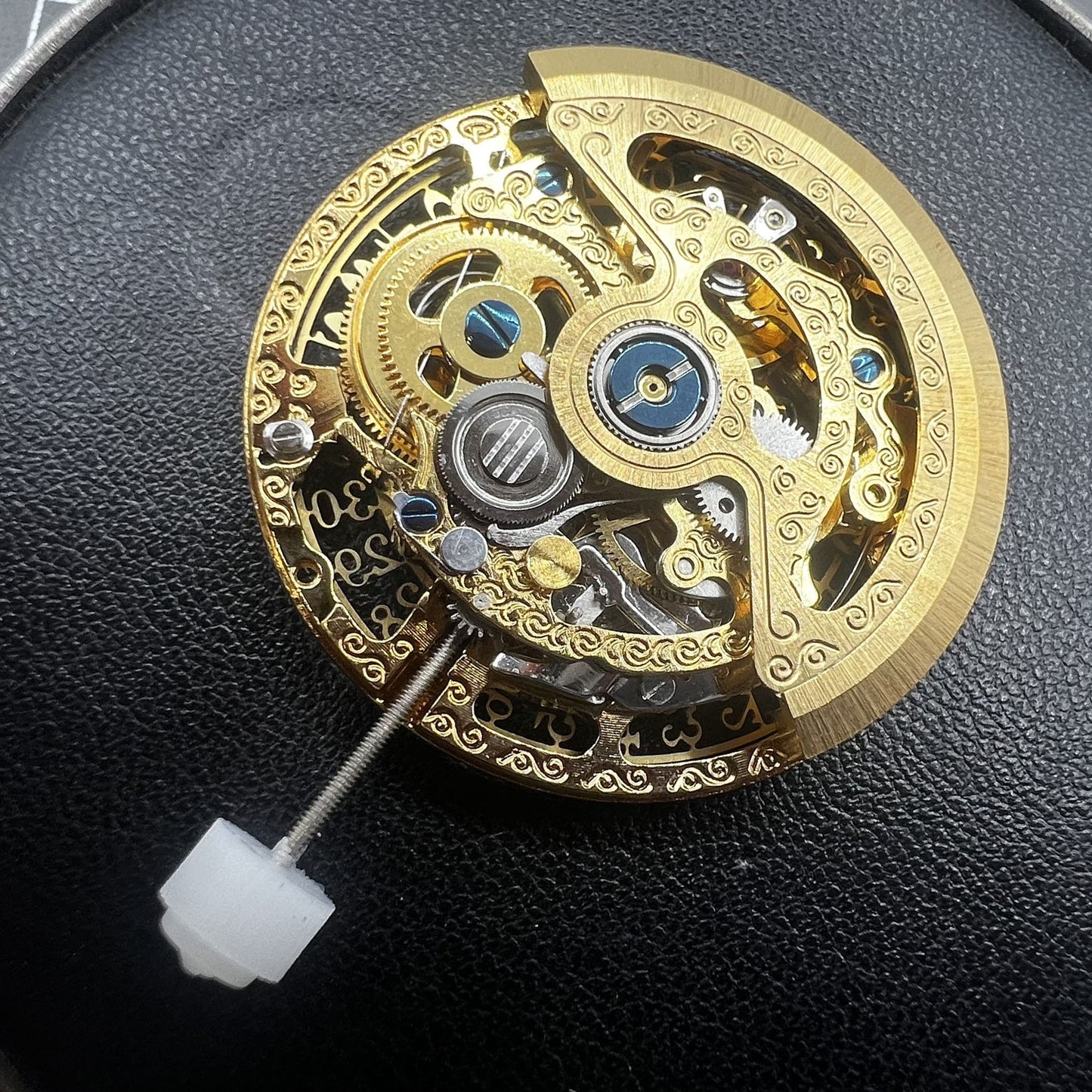 Automatisches mechanisches Uhrwerk Kalender HZ27AOB Golden Hollow