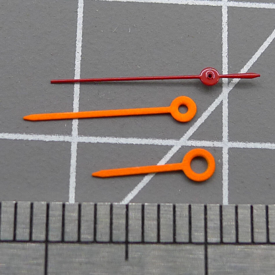 Replacement watch hands set for Miyota 2035 movement by NO.1243, sizes 14mm, 11mm, and 8mm.