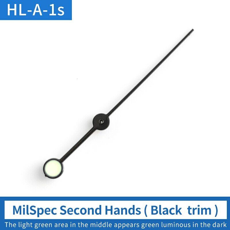 Green luminous second hand for SKX007 watch, compatible with 7S36, 4R36, NH36 movements.